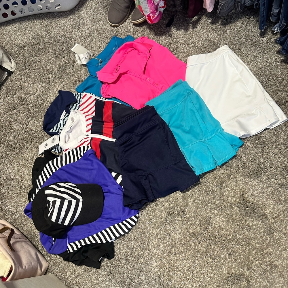 Golf / tennis/ pickleball bundle.. skorts, sleeveless shirts. Bundle!